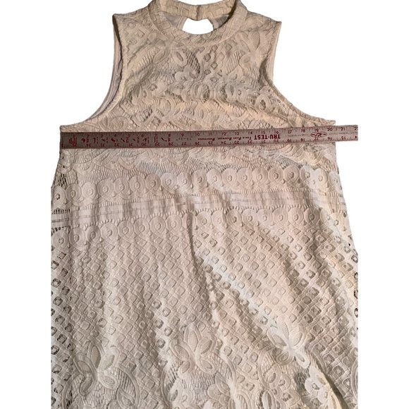 Love Fire XL‎ White Vanilla Lace Sleeveless Dress Lined Cotton/Nylon Blend - Picture 5 of 5